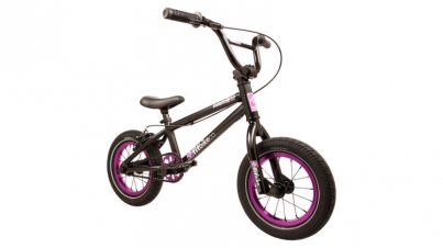 BMX Велосипед FitBikeCo MISFIT 12 / 2020 / 13.25" / ED Black-Purple, цвет Черный-Фиолетовый