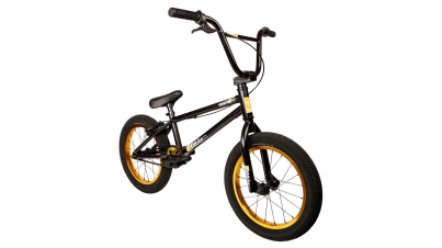 BMX Велосипед FitBikeCo MISFIT 16 / 2020 / 16.5" / ED BLACK, цвет Черно-Жёлтый